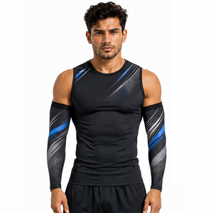 Mangas de compresión deportivas para hombre, personalizadas, para fitness, correr, ciclismo, entrenamiento, transpirables, elásticas, protectoras y de soporte. - Product Image 6