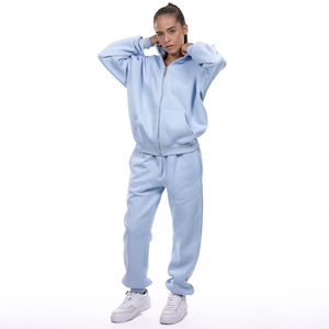 Sudadera con capucha para mujer, informal, con cremallera completa frontal, tejido de forro polar suave, capucha ajustable, mangas largas, bolsillos laterales, cómoda y para uso diario. - Product Image 1