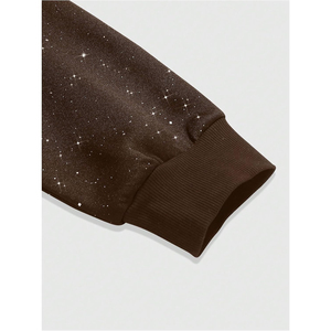 Sweat-shirt à capuche oversize pour homme, pull en molleton unisexe avec poche, imprimé à pois décontracté, haut d'automne, sweats à capuche personnalisés OEM - Product Image 3