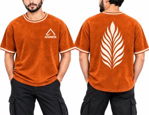 เสื้อยืดโอเวอร์ไซส์สีดำสไตล์วินเทจ AGREE พร้อมโลโก้ด้านหน้า ลายไท-ได แถบสีตัดกัน และลายกราฟิกด้านหลัง 100% ผ้าฝ้าย สไตล์สตรีท - Product Image 5