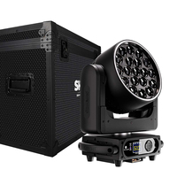 SHEHDS 19x20W RGBLAC Luz de Escenario Móvil con Efecto Beam Wash DMX512 Zoom Luces DJ para KTV Fiesta Bar Concierto