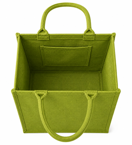 Think Green Live Clean Jute Shopping <b>Bag</b> <b>Medium</b> <b>Size</b> Hand Length Handle Eco Friendly Grocery Tote - Product Image 5