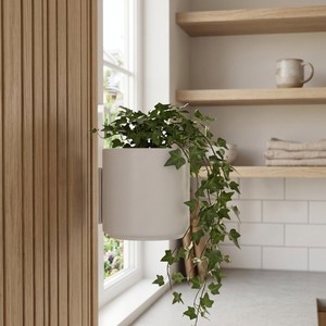 Pots de fleurs modernes en fer, revêtement poudré blanc, ronds, résistants à la rouille, légers, grands, pour jardin intérieur/extérieur - Product Image 4