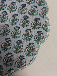 Floral Print Cotton Quilted Thin Reversible Modern Customizable Machine Washable Multi-Shaped <b>Placemats</b> - Product Image 3