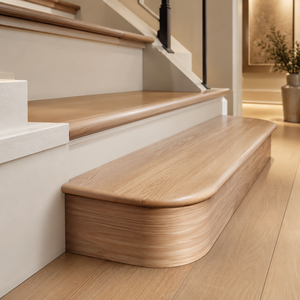 Marche d'escalier personnalisée en chêne rouge 8010 – Moderne, minimaliste, réglable, durable, en bois massif, écologique - Product Image 3