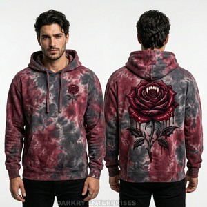 Custom Mustard Yellow Hoodie Men Acid Wash Heavyweight Fleece Phoenix Graphic Pullover Vintage Gold Streetwear Hoody <b>Maker</b> - Product Image 4