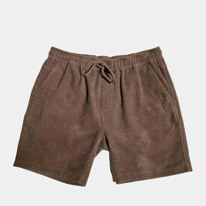 <b>Men's</b> Corduroy <b>Shorts</b> Solid Color Drawstring Waist Casual Style Mid Rise Breathable Cotton Fabric <b>Short</b> <b>Trousers</b> - Product Image 1