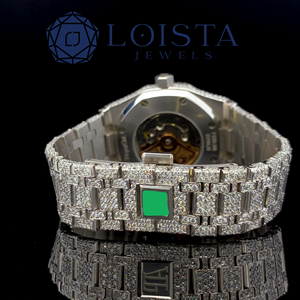 Reloj de Lujo Loista Jewels con Cuarzo y Moissanita, Diseño de Reloj, para Hombre, de Acero Inoxidable con Esfera de Cristal - Product Image 3