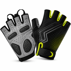 <b>Half</b> Finger Weight Lifting Gloves Breathable PU Unisex Gym Training With Hook And Loop Closure Non <b>Slip</b> Universal Season - Product Image 3