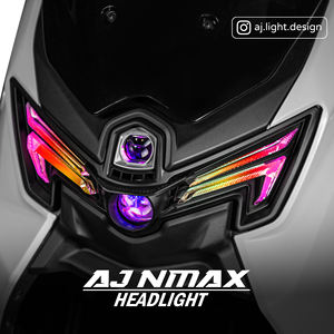 AJLIGHT DESIGN NMAX V3 Faro Delantero LED RGB de Doble Lente con DRL, Fabricado en Taiwán, Mejora Premium para Motocicletas, Garantía de 12 Meses - Product Image 2