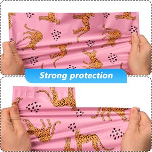 Sacs d'expédition en polyéthylène, imperméables et résistants aux déchirures, avec fermeture autocollante, emballage imprimé animal - Product Image 6