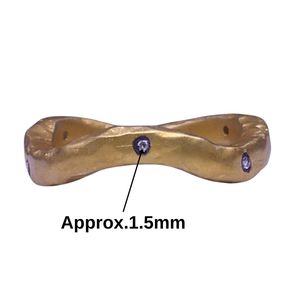 Wedding Wear 925 Sterling Silver Gold Plated Jewelry Diamond Gemstone Women Wear <b>Spinner</b> <b>Ring</b> - Product Image 1