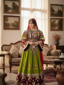 OEM & ODM Service Custom Logo Afghani <b>Dress</b> For Women Hand Made 3 Piece Afghan Kuchi Frock With Shawl & Pants Casual <b>Dresses</b> - Product Image 4