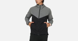 <b>Men</b> Windproof Hooded Jacket Color Blocking Sporty Design Regular Fit Lightweight Hooded Perfect For <b>Running</b> Hiking Zip-Up <b>Hoodie</b> - Product Image 5
