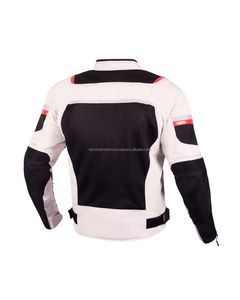 Veste de moto en toile tricotée 2026 avec coutures thermocollées respirantes, style motard, fermeture éclair frontale - Product Image 2