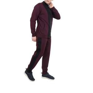 Most Trendy Cut and Sew Winter 2 <b>Pc</b> Tracksuit <b>Sets</b> Thick Hoodie & Matching Jogger Sweatpants Two Piece Cotton Men's Sweatsuit - Product Image 5