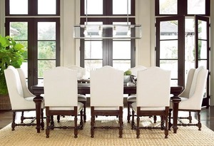 High Quality Modern Luxury Royal Eco-Friendly Durable Solid Teak Wood Carved Dining Table 6 Chair <b>Restaurant</b> <b>Set</b> - Product Image 2