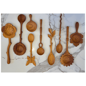 Cuchara de madera de teca, utensilio de cocina duradero para cocinar, revolver, mezclar y servir alimentos, de Vietnam. - Product Image 4