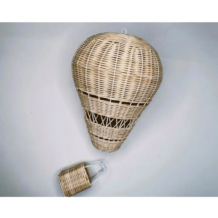 Vietnam handmade wholesale decorate baby's room with rattan, hot air balloons hanging wall