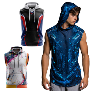 Hoodie de football sans manches pour homme, en polyester/coton molletonné, coupe oversize, imperméable et coupe-vent, idéal pour les ligues sportives. - Product Image 5