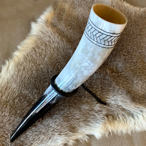 Corne de buffle Viking polie, faite à la main, avec logo personnalisé, pour fêtes de Noël, idéale pour la bière - Product Image 6