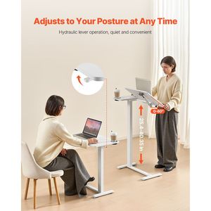 Bianco portatile Overbed tavolo 4 ruote nascoste Flip Desktop angolo di altezza regolabile rotolamento computer portatile scrivania portabicchieri per l'home Office - Product Image 2