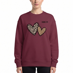 Women's Fashion Sublimation Hoodie <b>Heart</b> Print Pullover Sweatshirt Regular Fit Casual Hooded Winter <b>Top</b> - Product Image 1