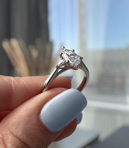 Anillo Solitario de Moissanita con Corte Marquesa de 2CT en Plata 925 Original para Mujer, Regalo Sorpresa para Novias - Product Image 2