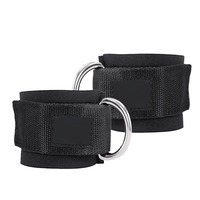 Sangles de cheville rembourrées en néoprène respirantes et antidérapantes, réglables pour la fixation sur les appareils de fitness, manchons de compression pour les jambes et les fessiers