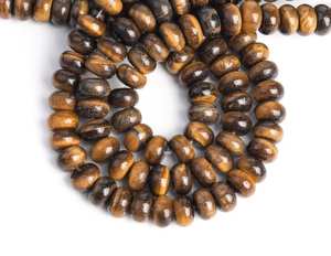 Perles rondes en œil de tigre jaune naturel pour la fabrication de bijoux, bracelets, colliers, fournitures de bricolage - Product Image 1