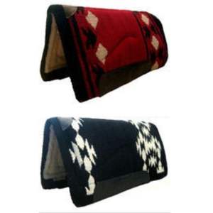 Manta de Silla de Montar Western Premium de Fieltro de Lana 100% Nueva Zelanda, Absorbente de Impactos, Contorneada, Transpirable, Forrada de Vellón, Duradera - Product Image 1