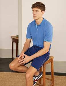 Shorts Bermuda en Coton Oxford Bleu Uni pour Homme, Fermeture à Cordon, Style Décontracté, Respirant, Taille Mi-Haute, Tissu Tissé - Product Image 2
