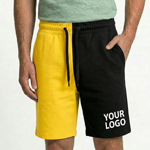 Shorts de sport et de fitness personnalisés pour hommes, en gros, 100 % polyester, couleur unie, respirants, séchage rapide, grandes tailles, pour la course à pied - Product Image 2