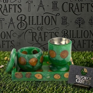 Ensemble cadeau de luxe en bois fait main pour brûleur d'encens Bakhoor et boîte à Oud en résine, idéal pour la décoration islamique de la maison pour l'Aïd et le Ramadan - Product Image 3