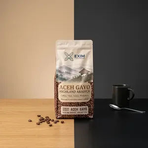 เมล็ดกาแฟโรบัสต้าคั่วพรีเมียม แหล่งผลิตเกาโย 1 กก. กลิ่นหอมเข้มข้น รสชาติกลมกล่อม สำหรับผู้ซื้อระหว่างประเทศ - Product Image 1