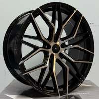 Rines de Aleación de Aluminio para Autos BLD, Acabado Negro Mecanizado, 14 15 16 17 Pulgadas, 5x100 5x114.3, 840li 735li 740li 630 540 530