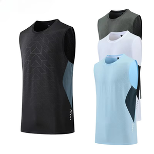 High Quality Summer Custom Oem Blank Training Fitness Gym Wear <b>Men</b> <b>Compression</b> Shirt Sleeveless T-Shirts <b>Men's</b> Tank Tops - Product Image 3