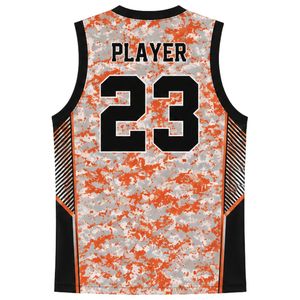 Camiseta de baloncesto para hombre y mujer, camiseta deportiva de manga corta naranja y negra, uniforme de práctica atlética cómodo y transpirable - Product Image 2