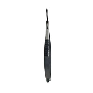 GUJJAR SURGICAL INTERNATIONAL Tijeras de corte de acero inoxidable sólido con acción de resorte, color negro plasma, punta curva afilada para cortar hilos - Product Image 3