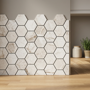 Carreaux de mur de dosseret en porcelaine mosaïque noire antique Dernier motif Diamant Carré Hexagonal Forme ronde Splashback - Product Image 2