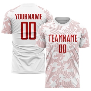 Maillot de football personnalisé blanc et rouge de qualité supérieure pour la vente en gros directe aux professionnels - Product Image 1