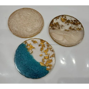 Posavasos de Resina de Diseño Decorativo de Lujo, de la Mejor Calidad, Forma Redonda, Fabricante Indio, Vajilla, Alfombrillas para Bebidas, Plato - Product Image 6
