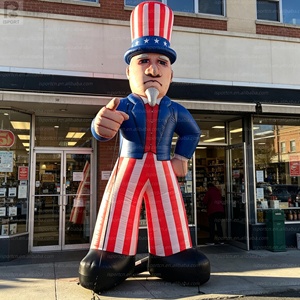 Uncle <span class=keywords><strong>Sam</strong></span> Inflable Gigante Personalizado con Luz LED, Mascota Patriótica Americana para Publicidad del 4 de Julio/Día de la Independencia de EE. UU./Espectáculo - Product Image 5