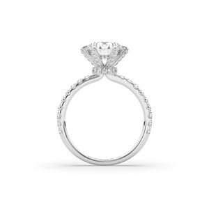 Bague en or 14K 10K avec diamant de laboratoire 3,08 carats, taille brillant rond, légère, unique, pièce de mode pour femme - Product Image 6