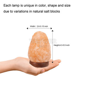 Natural Glow Himalayan <b>Mini</b> Salt Lamp Carved Warm Light Modern Style High Quality Home Decor for Room - Product Image 2