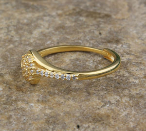 Anillo Minimalista de Plata de Ley 925 Chapado en Oro con Turquesa para Mujer, Elegante Anillo Apilable de Plata para Boda, Regalo - Product Image 3