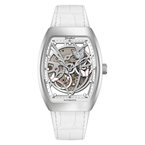 2026 New Arrival Women <b>Skeleton</b> Mechanical <b>Watch</b> Hollow Out Dial Stainless Steel Wristwatch - Product Image 1