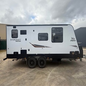 Caravane moderne légère de haute qualité pour 2 à 8 personnes avec réfrigérateur, idéale pour le camping en camion et les voyages, prête à être livrée - Product Image 1