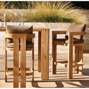 Minimalist Wooden Bar Chair for Restaurant <b>Set</b> Furniture Scandinavian Style Comfortable and <b>Space</b> <b>Saving</b> Design - Product Image 6