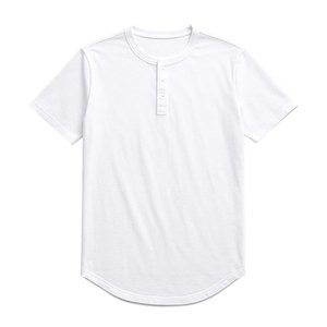 เสื้อยืดเฮนลีย์แขนสั้นผู้ชาย สีขาว ผ้าฝ้ายออร์แกนิค 100% คุณภาพพรีเมียม ระบายอากาศได้ดี ทรงปกติ ผ้าผ่านการซักก่อนส่งออก ได้รับการรับรองมาตรฐาน GOTS - Product Image 1